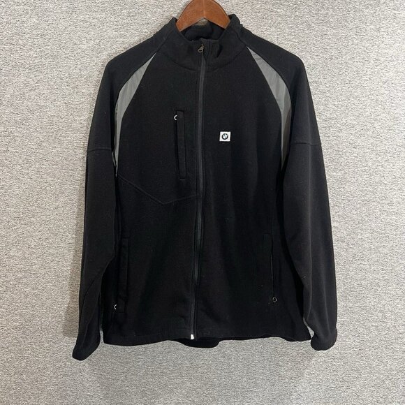 BMW Full Zip Fleece Jacket Mens Size XL Zipper Pockets Black - Picture 11 of 12